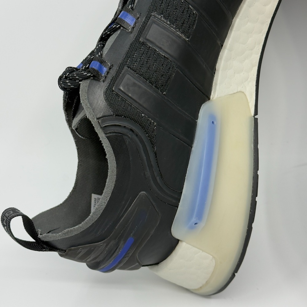 Adidas NMD v3 Mens 12 Black Blue White Rush Running Shoe Trainer Sneaker Stripes - Picture 11 of 16